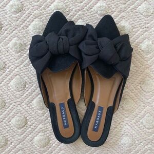 Margaux Black Bow Mules